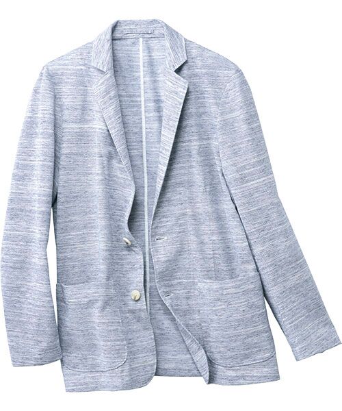 TAKASHIMAYA Style Plus / タカシマヤ スタイル・プリュ その他アウター | メランジ鹿の子 ニットジャケット（ブルー）