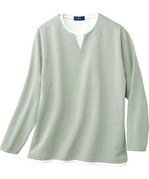 TAKASHIMAYA Style Plus / タカシマヤ スタイル・プリュ カットソー | フェイクレイヤード ツイルプルオーバー | 詳細1