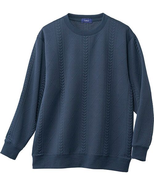 TAKASHIMAYA Style Plus / タカシマヤ スタイル・プリュ その他トップス | アラン調柄 クルーネック プルオーバー（ネイビー）