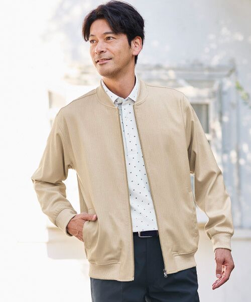 TAKASHIMAYA Style Plus / タカシマヤ スタイル・プリュ ポロシャツ | プリント柄 綿混長袖ポロシャツ | 詳細2