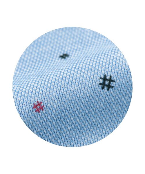 TAKASHIMAYA Style Plus / タカシマヤ スタイル・プリュ ポロシャツ | プリント柄 綿混長袖ポロシャツ | 詳細3