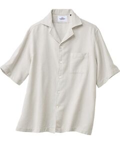 TAKASHIMAYA Style Plus / タカシマヤ スタイル・プリュ シャツ・ブラウス | 裏パイル オープンカラー半袖シャツ