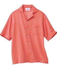 TAKASHIMAYA Style Plus / タカシマヤ スタイル・プリュ シャツ・ブラウス | 裏パイル オープンカラー半袖シャツ