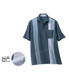 TAKASHIMAYA Style Plus / タカシマヤ スタイル・プリュ ポロシャツ | タテ切替え 鹿の子半袖ポロシャツ