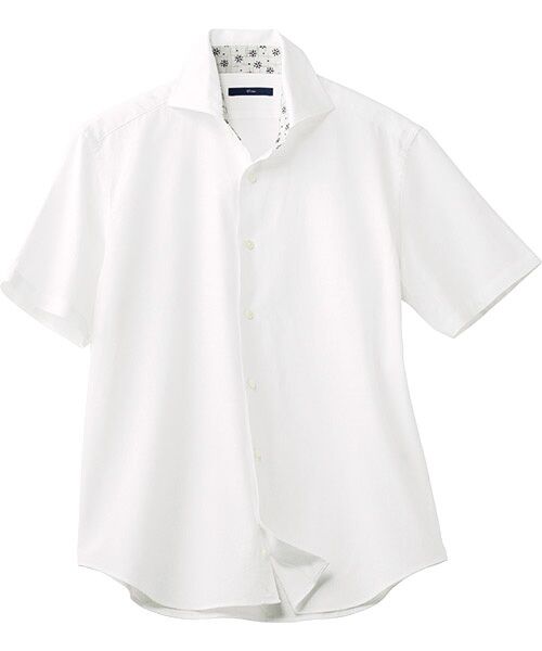 TAKASHIMAYA Style Plus / タカシマヤ スタイル・プリュ シャツ・ブラウス | 麻綿 無地半袖シャツ(ホワイト)