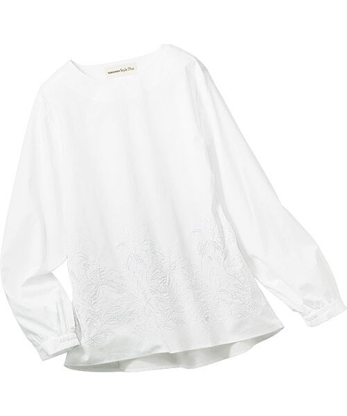 TAKASHIMAYA Style Plus / タカシマヤ スタイル・プリュ シャツ・ブラウス | 刺しゅうブラウス（オフホワイト）