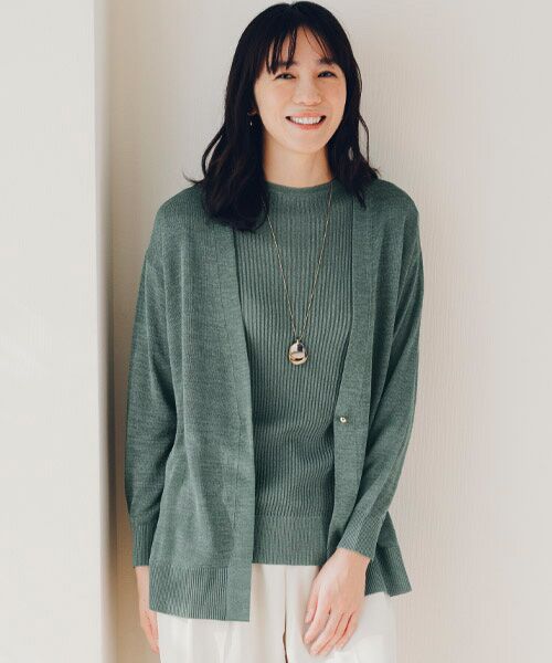 TAKASHIMAYA Style Plus / タカシマヤ スタイル・プリュ ニット・セーター | ニットアンサンブル（セージグリーン）