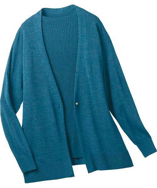 TAKASHIMAYA Style Plus / タカシマヤ スタイル・プリュ ニット・セーター | ニットアンサンブル（ターコイズ）