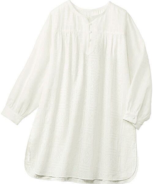 TAKASHIMAYA Style Plus / タカシマヤ スタイル・プリュ その他トップス | 刺しゅう入りチュニック（オフホワイト）