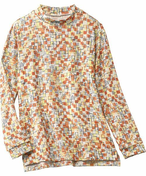 TAKASHIMAYA Style Plus / タカシマヤ スタイル・プリュ カットソー | プリントプルオーバー（オレンジ（幾何学柄））