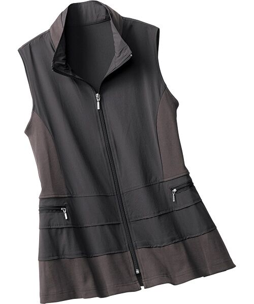 TAKASHIMAYA Style Plus / タカシマヤ スタイル・プリュ ベスト | デザインベスト（チャコールグレー）