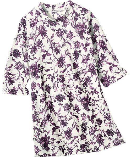 TAKASHIMAYA Style Plus / タカシマヤ スタイル・プリュ カットソー | エチケットガードチュニック（パープル(更紗柄)）