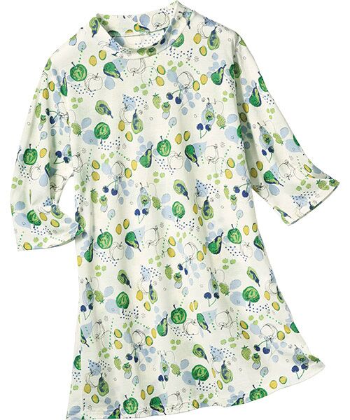 TAKASHIMAYA Style Plus / タカシマヤ スタイル・プリュ カットソー | エチケットガードチュニック（グリーン(フルーツ柄)）