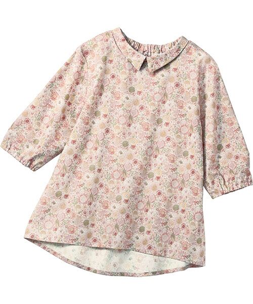 TAKASHIMAYA Style Plus / タカシマヤ スタイル・プリュ シャツ・ブラウス | 襟付プリントブラウス（ピンク系(ポプリ柄)）