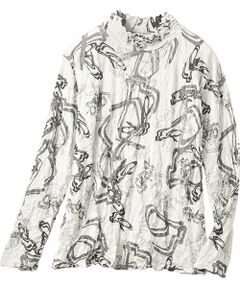 TAKASHIMAYA Style Plus / タカシマヤ スタイル・プリュ カットソー | ランダムプリーツ プルオーバー＜プリント>