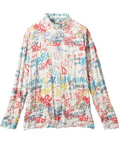 TAKASHIMAYA Style Plus / タカシマヤ スタイル・プリュ カットソー | ランダムプリーツ プルオーバー＜プリント>