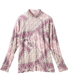 TAKASHIMAYA Style Plus / タカシマヤ スタイル・プリュ カットソー | ランダムプリーツ プルオーバー＜プリント>