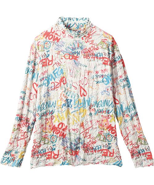 TAKASHIMAYA Style Plus / タカシマヤ スタイル・プリュ カットソー | ランダムプリーツ プルオーバー＜プリント>（マルチ）