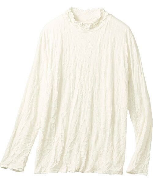 TAKASHIMAYA Style Plus / タカシマヤ スタイル・プリュ カットソー | ランダムプリーツプルオーバー（オフホワイト）