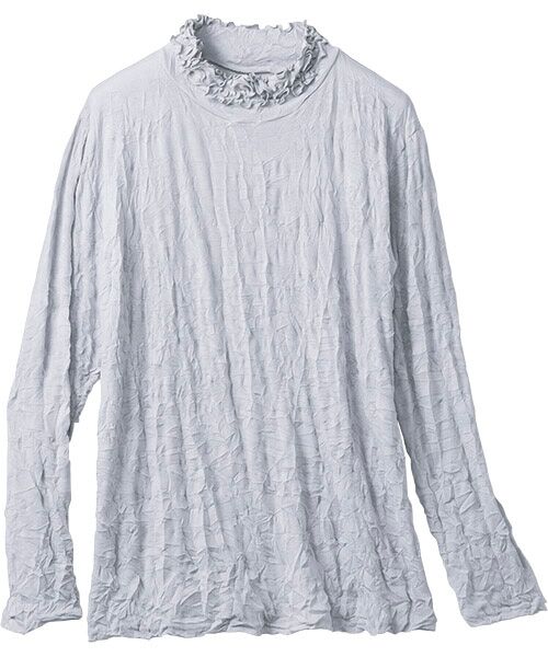 TAKASHIMAYA Style Plus / タカシマヤ スタイル・プリュ カットソー | ランダムプリーツプルオーバー（グレー）