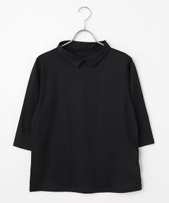 TAKASHIMAYA Style Plus / タカシマヤ スタイル・プリュ カットソー | テンセルコットン 襟付プルオーバー