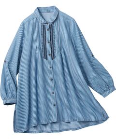 TAKASHIMAYA Style Plus / タカシマヤ スタイル・プリュ シャツ・ブラウス | 刺しゅう入り デニムブラウス