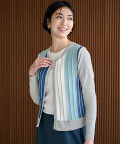 TAKASHIMAYA Style Plus / タカシマヤ スタイル・プリュ カーディガン・ボレロ | 配色カーディガン