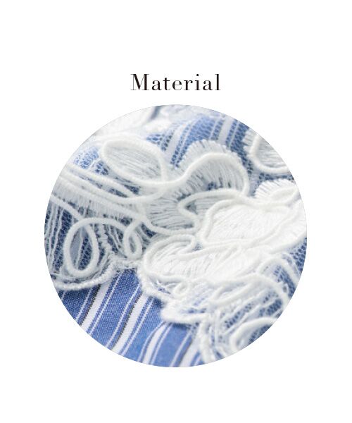 TAKASHIMAYA Style Plus / タカシマヤ スタイル・プリュ シャツ・ブラウス | レース使い先染めシャツ | 詳細1