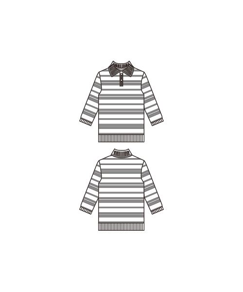 TAKASHIMAYA Style Plus / タカシマヤ スタイル・プリュ その他トップス | 襟付ボーダー柄プルオーバー | 詳細2