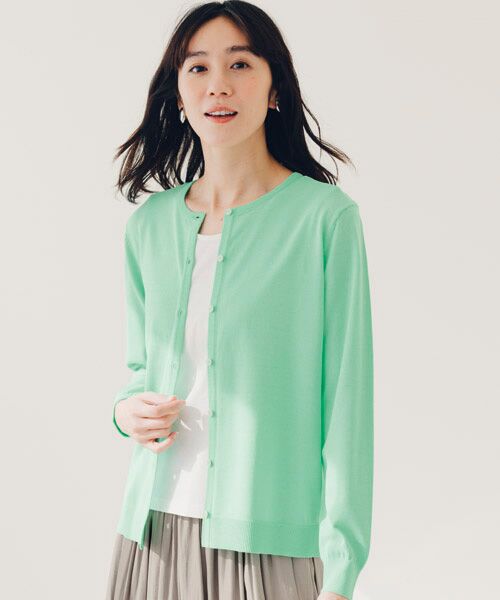 TAKASHIMAYA Style Plus / タカシマヤ スタイル・プリュ カーディガン・ボレロ | ベーシックカーディガン（グリーン）