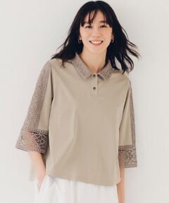 TAKASHIMAYA Style Plus / タカシマヤ スタイル・プリュ カットソー | シルケット加工　襟付プルオーバー