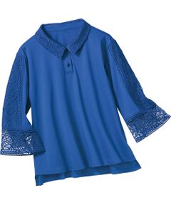 TAKASHIMAYA Style Plus / タカシマヤ スタイル・プリュ カットソー | シルケット加工　襟付プルオーバー