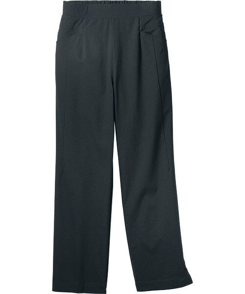 TAKASHIMAYA Style Plus / タカシマヤ スタイル・プリュ スラックス・ドレスパンツ | ストレッチリネン 涼感デザインワイドパンツ<股下67cm>（黒）