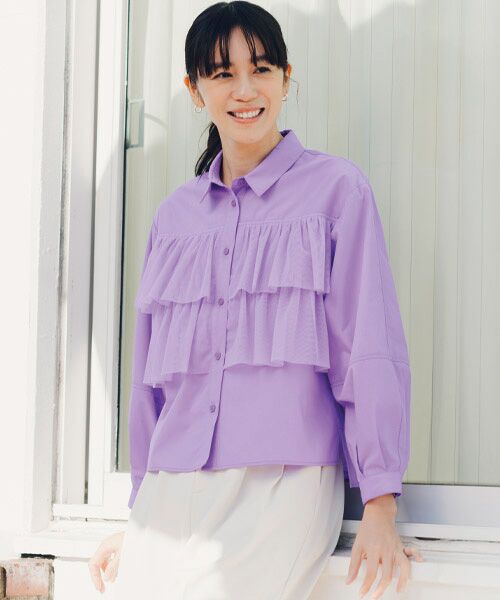 TAKASHIMAYA Style Plus / タカシマヤ スタイル・プリュ シャツ・ブラウス | ティアードブラウス（パープル）