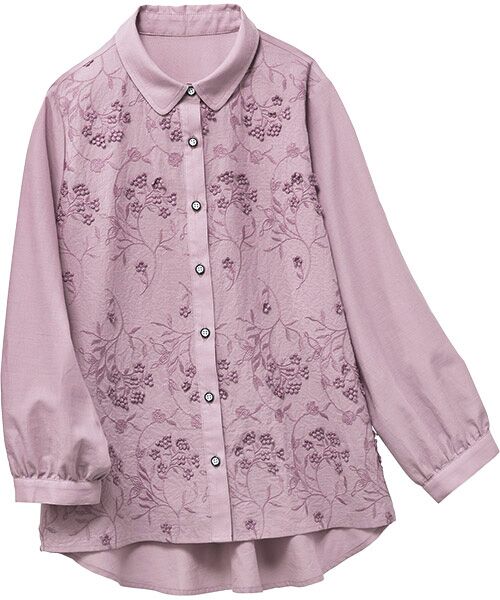 TAKASHIMAYA Style Plus / タカシマヤ スタイル・プリュ シャツ・ブラウス | 立体刺しゅうブラウス（ピンク系）
