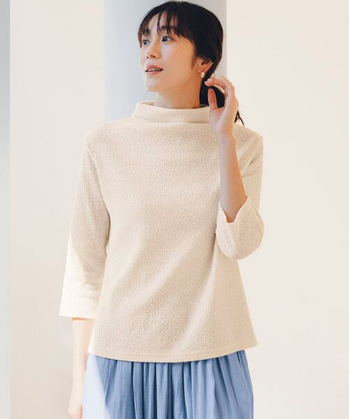 TAKASHIMAYA Style Plus / タカシマヤ スタイル・プリュ その他トップス | ストレッチレース プルオーバー（ベージュ）