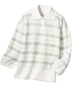 TAKASHIMAYA Style Plus / タカシマヤ スタイル・プリュ ポロシャツ | ボーダー柄ポロセーター