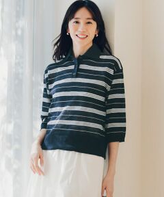 TAKASHIMAYA Style Plus / タカシマヤ スタイル・プリュ ポロシャツ | ボーダー柄ポロセーター