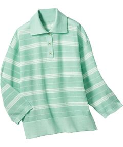 TAKASHIMAYA Style Plus / タカシマヤ スタイル・プリュ ポロシャツ | ボーダー柄ポロセーター