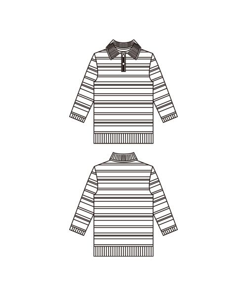 TAKASHIMAYA Style Plus / タカシマヤ スタイル・プリュ ポロシャツ | ボーダー柄ポロセーター | 詳細1