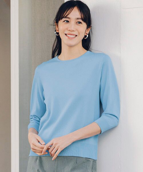 TAKASHIMAYA Style Plus / タカシマヤ スタイル・プリュ カットソー | ベーシックプルオーバー（ブルー）