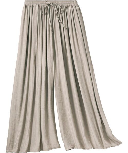 TAKASHIMAYA Style Plus / タカシマヤ スタイル・プリュ ロング・マキシ丈スカート | プリーツスカーチョ（ベージュ）