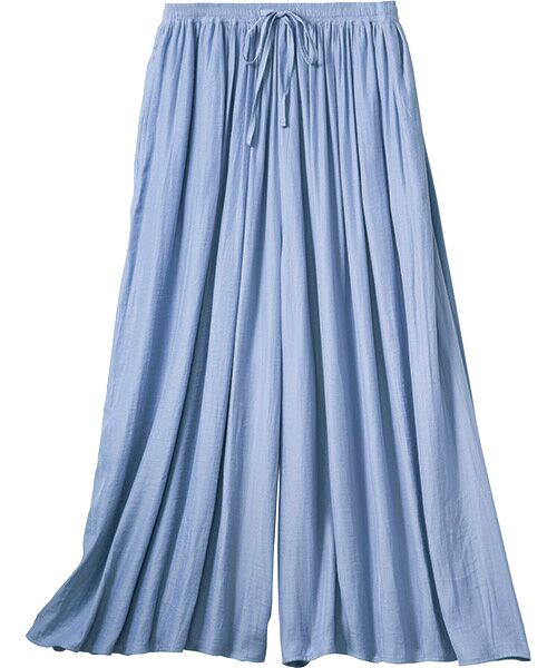 TAKASHIMAYA Style Plus / タカシマヤ スタイル・プリュ ロング・マキシ丈スカート | プリーツスカーチョ（サックス）