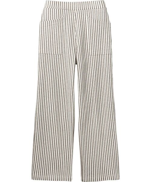 TAKASHIMAYA Style Plus / タカシマヤ スタイル・プリュ チノ・ワークパンツ | ヒッコリーストライプ  ベイカーパンツ（ブラウン）
