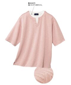 TAKASHIMAYA Style Plus / タカシマヤ スタイル・プリュ その他トップス | ふくれジャカード半袖プルオーバー