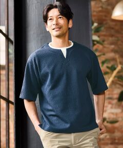 TAKASHIMAYA Style Plus / タカシマヤ スタイル・プリュ その他トップス | ふくれジャカード半袖プルオーバー
