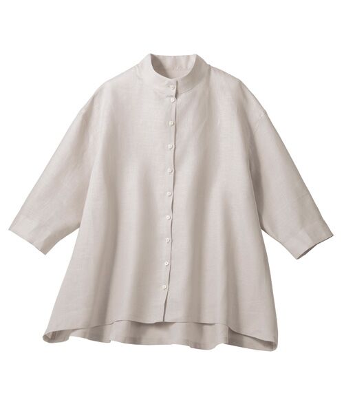 TAKASHIMAYA Style Plus / タカシマヤ スタイル・プリュ シャツ・ブラウス | 富江工房　フレンチリネンブラウザー（アッシュ）