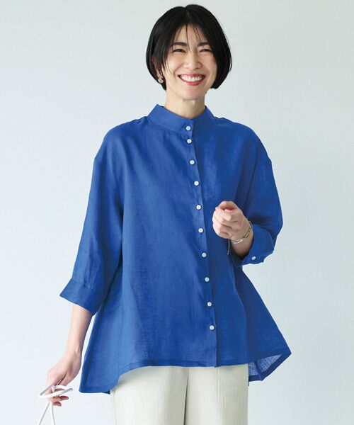 TAKASHIMAYA Style Plus / タカシマヤ スタイル・プリュ シャツ・ブラウス | 富江工房　フレンチリネンブラウザー | 詳細1