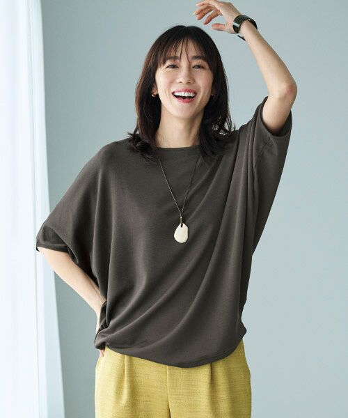 TAKASHIMAYA Style Plus / タカシマヤ スタイル・プリュ カットソー | デザインプルオーバー（カーキ）