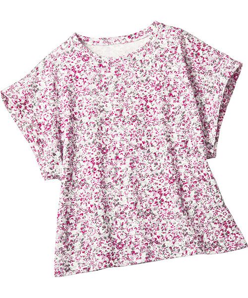 TAKASHIMAYA Style Plus / タカシマヤ スタイル・プリュ カットソー | 涼感プリントプルオーバー（パープル(小花柄)）